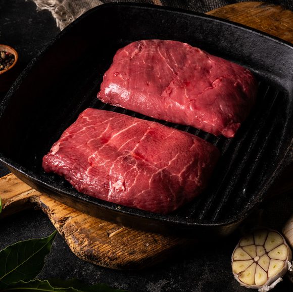 Grass Fed Flat Iron Steak, Pack of 2 (500g)